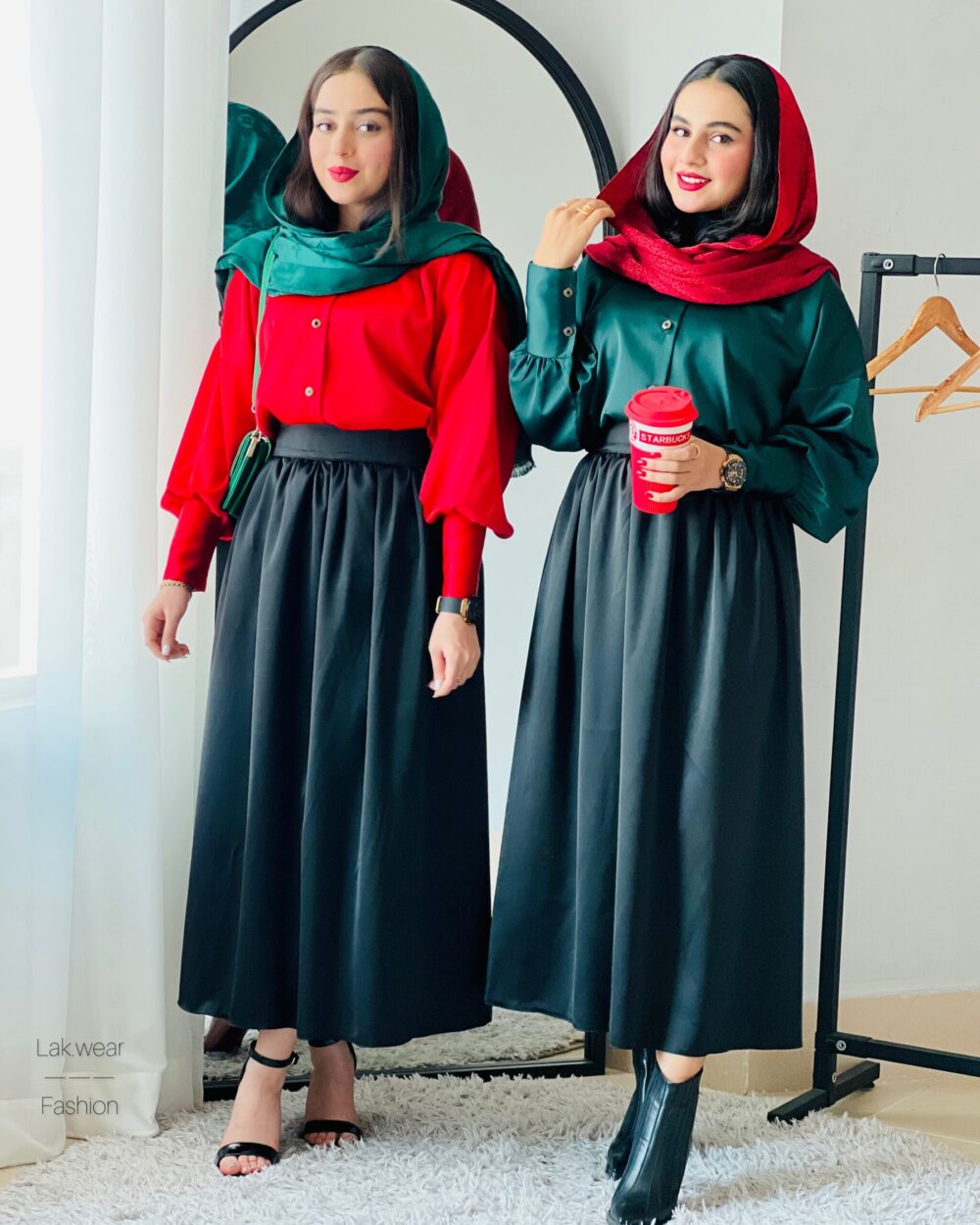 ست شومیز و دامن ساتن یلدایی - Image 3