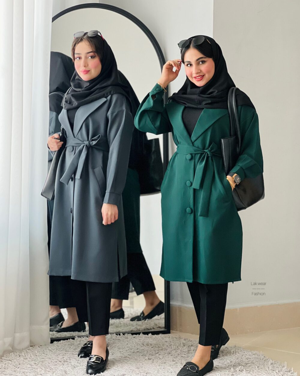 مانتو یقه انگلیسی ساو💚🩶