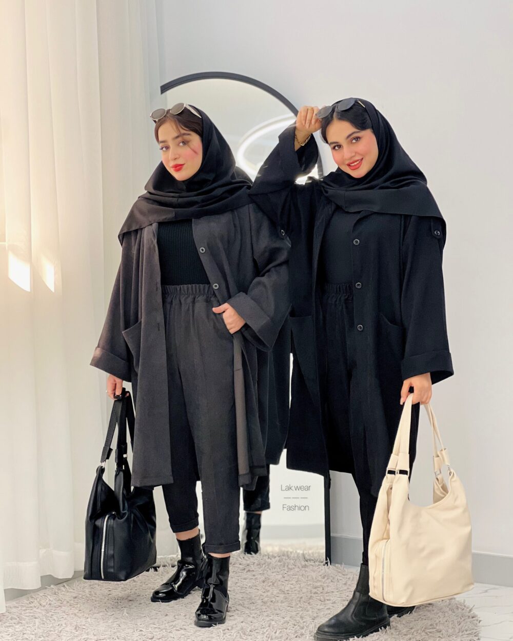 مانتو بلند پاییزه سوئیس🖤🩶