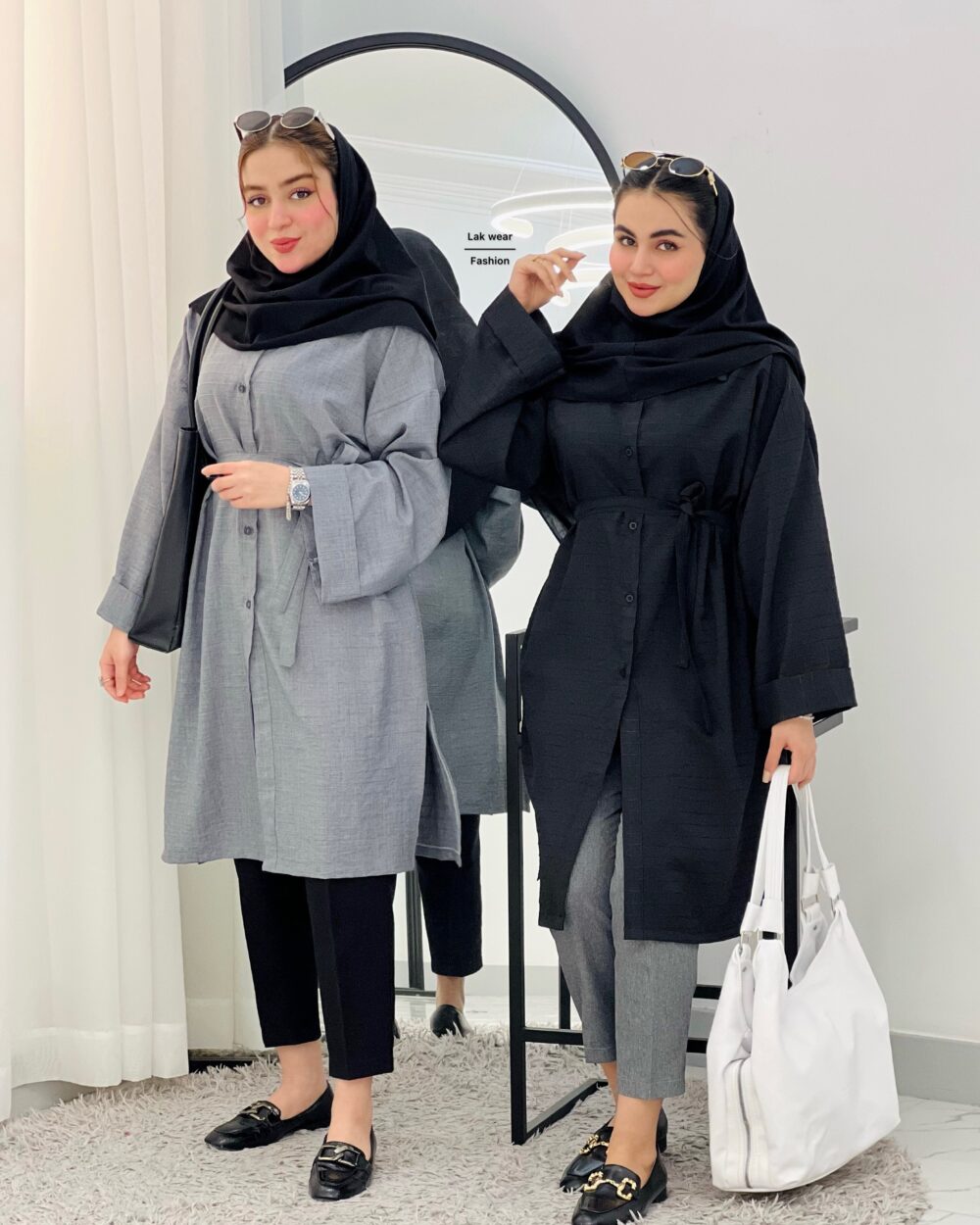مانتو بلند گری🩶🖤