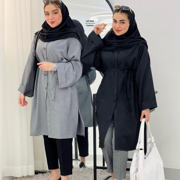 مانتو بلند گری🩶🖤