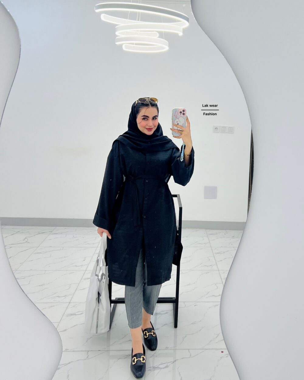 مانتو بلند گری🩶🖤 - Image 4