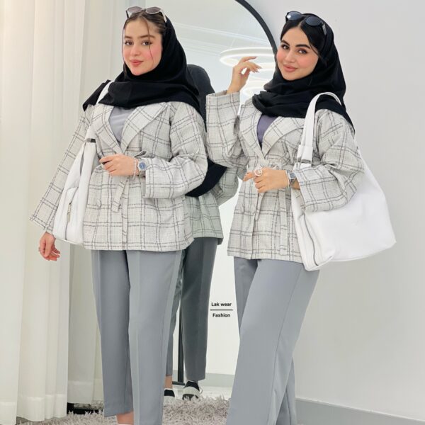 کت یقه انگلیسی لیدر🩶