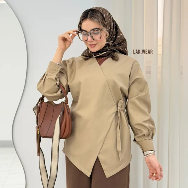 شومیز ایکوت کرمی🤎