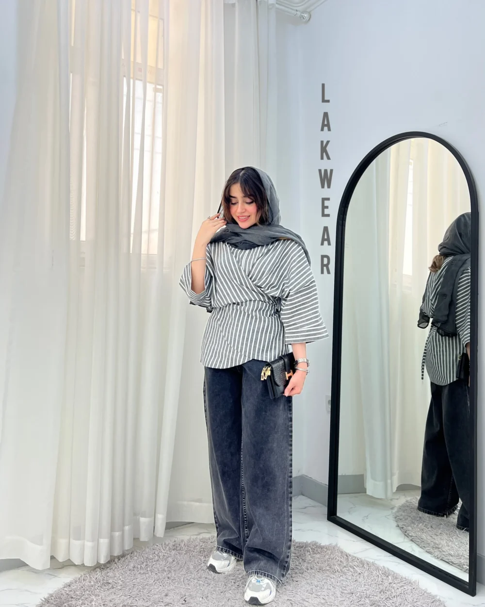 شومیز بندینکی گریوات🩶 Image 4