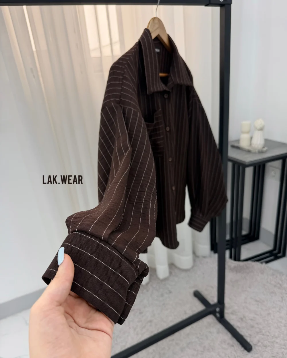 شومیز دنزی قهوه ای🤎   Image 7
